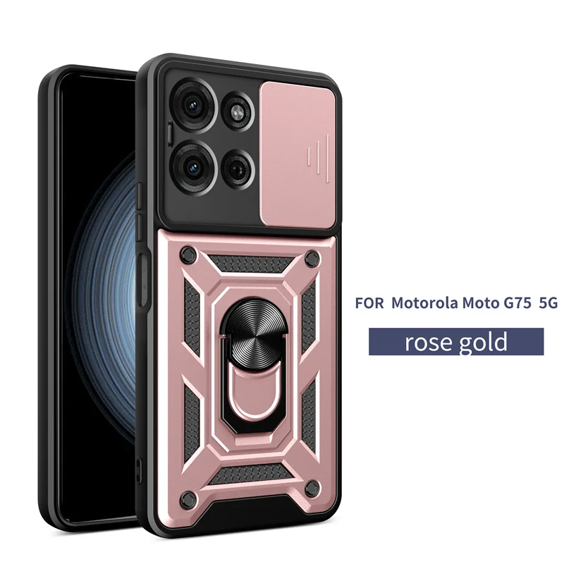 Enhanced Protective Phone Case with Magnetic Ring Holder