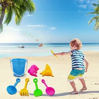 Toys For Children 7 Piece Beach Toy Sand Set Sand Play Sandpit Toy Summer Outdoor Toy Funny Gifts игрушки для девочек Juguetes 1