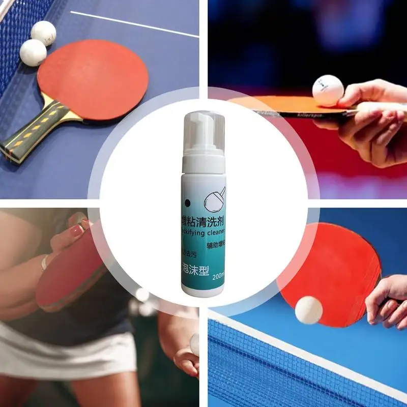 Nettoyant en caoutchouc pour raquette de tennis de table, nettoyant pour raquette de ping-pong, mousse d\'entretien, agent détergent pour le jeu,