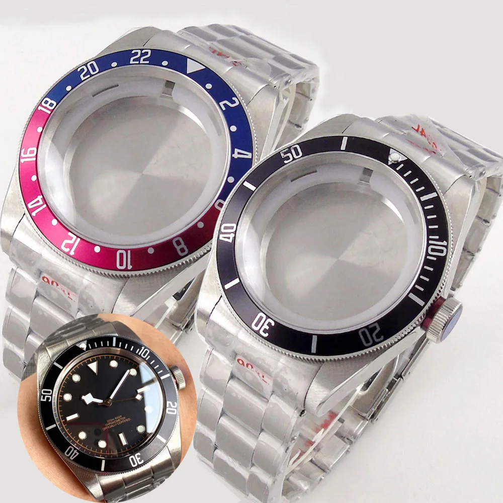 Jubiläumsarmband Uhrenmodding 36mm/39mm Uhrengehäuse Geriffelte Lünette Saphirglas Für NH35 Nh36 Uhrwerk