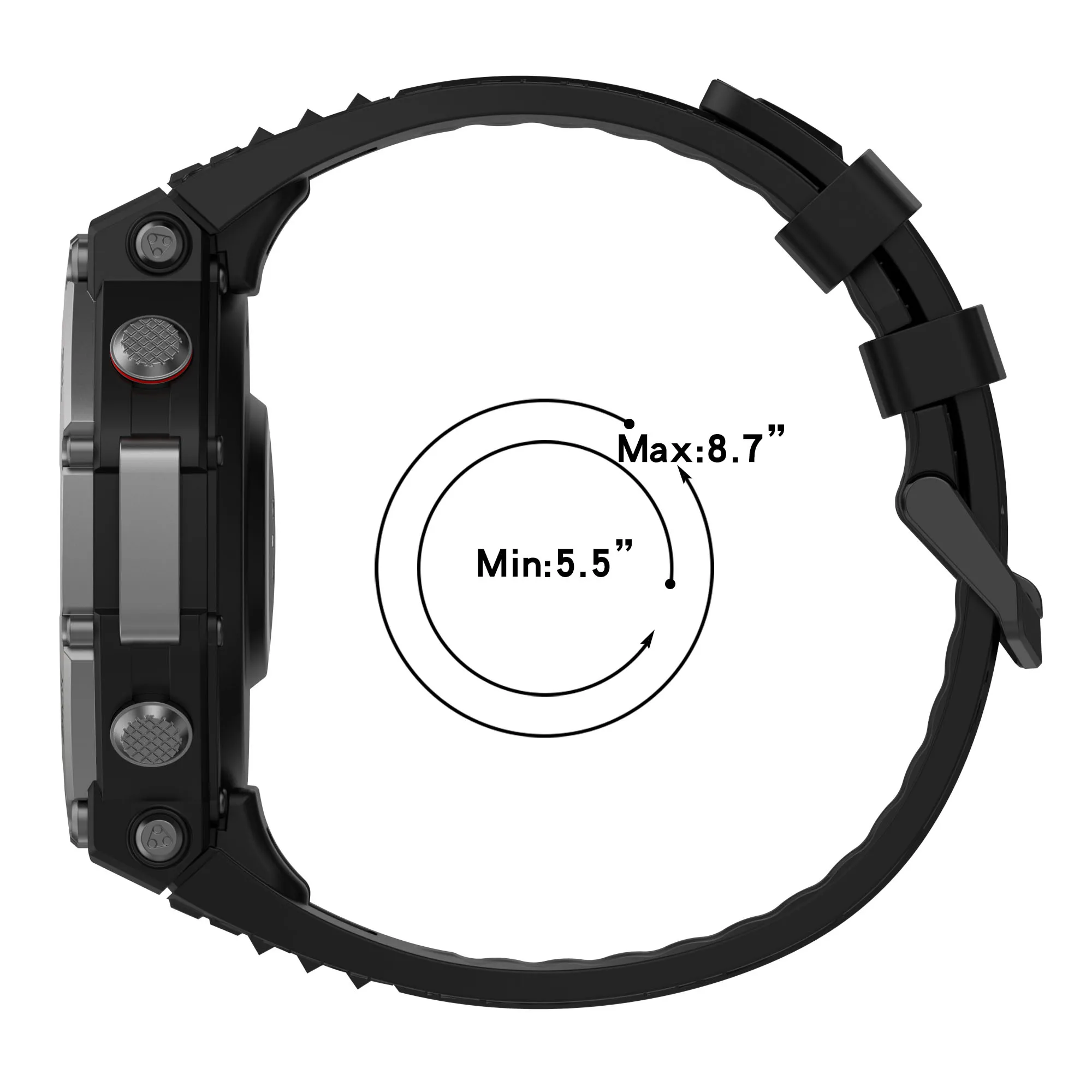 Premium Sport Silicone Strap for Smartwatches - Durable Replacement Bracelet