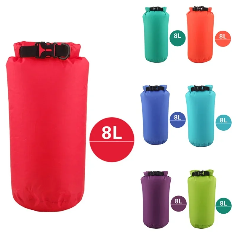 8L Outdoor Swimming Waterproof Bag Camping Traveling Hiking Backpack Dry Pack Sack Rafting Kayaking River Water Bag