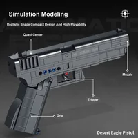 336PCS WW2 Military Weapons Guns G18 Automatic Pistol Building Blocks Model Can Fire Bullets Kit Army Moc Bricks Toys Boys Gift 2