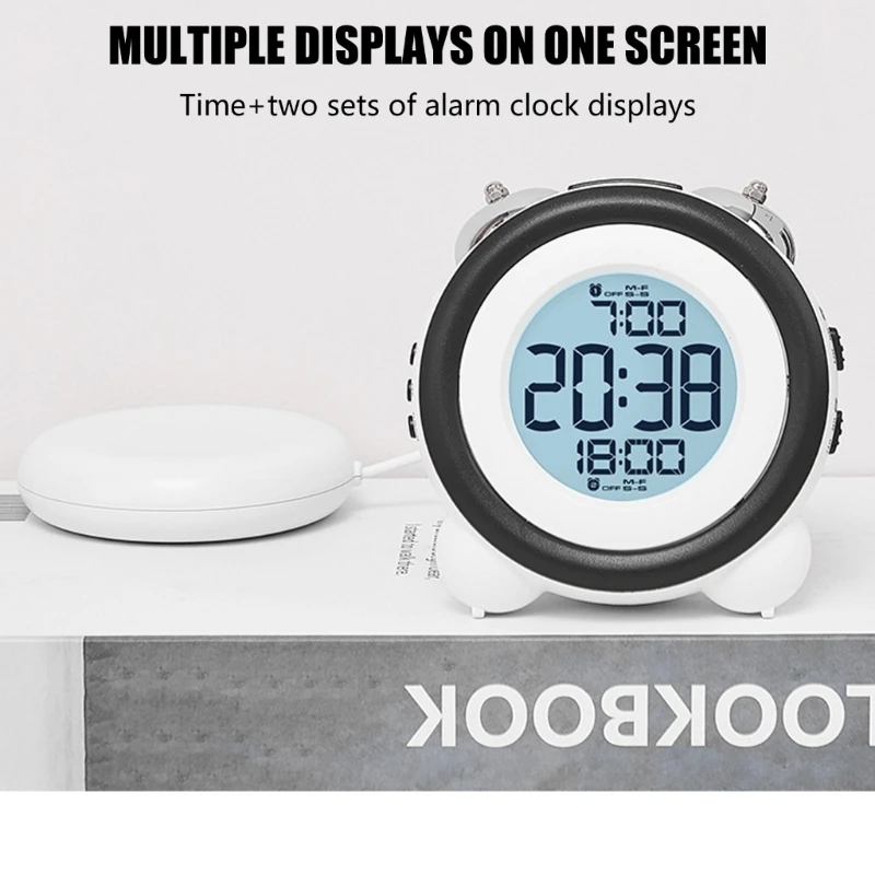 Digital Alarm Clock With Vibration Function Loud Vibrating with Backlight For Deep Sleepers And Deaf Individuals 3