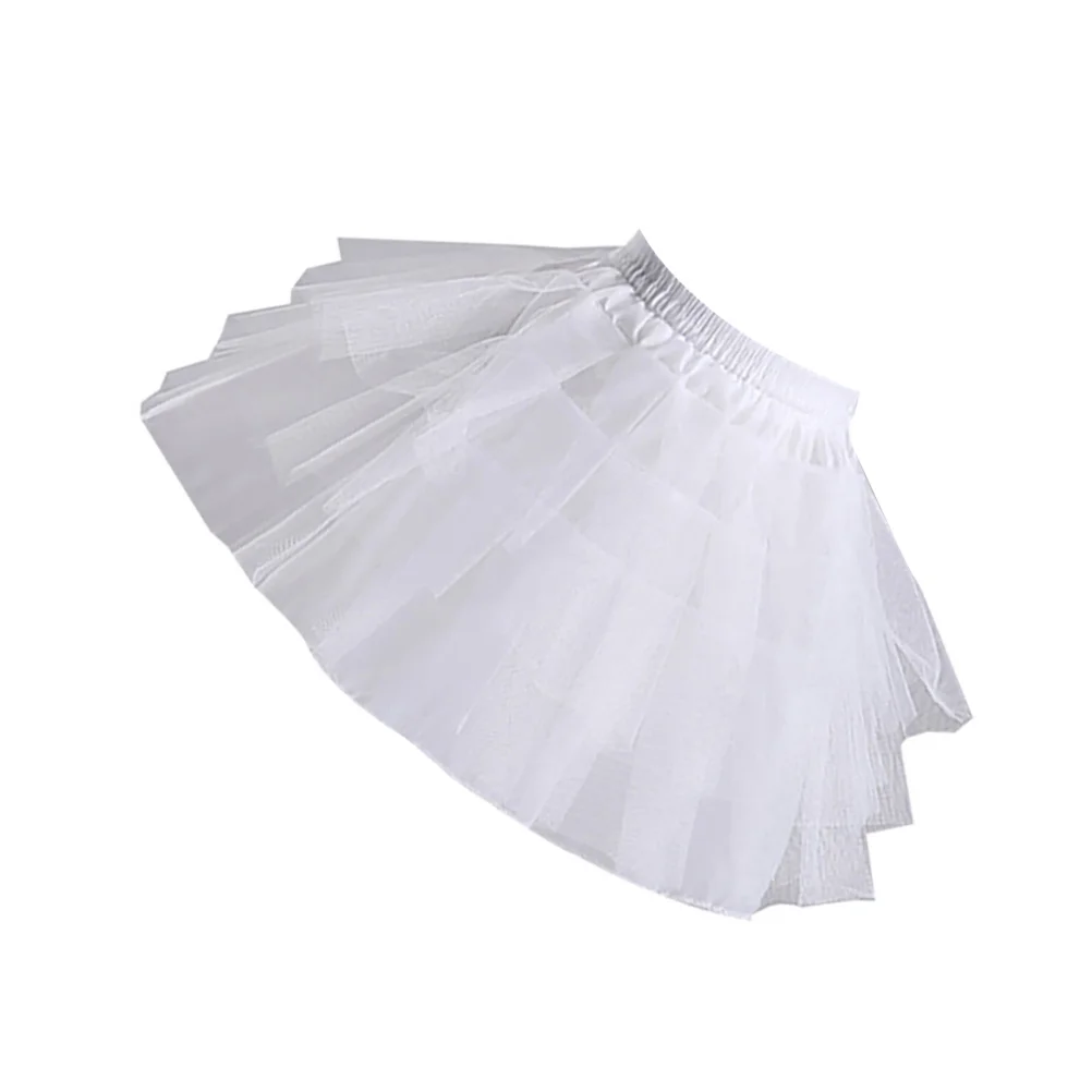 Pannier Ruffled Skirt Women Petticoat White Fashion Beautiful Gauze Fabric Women's Skirts