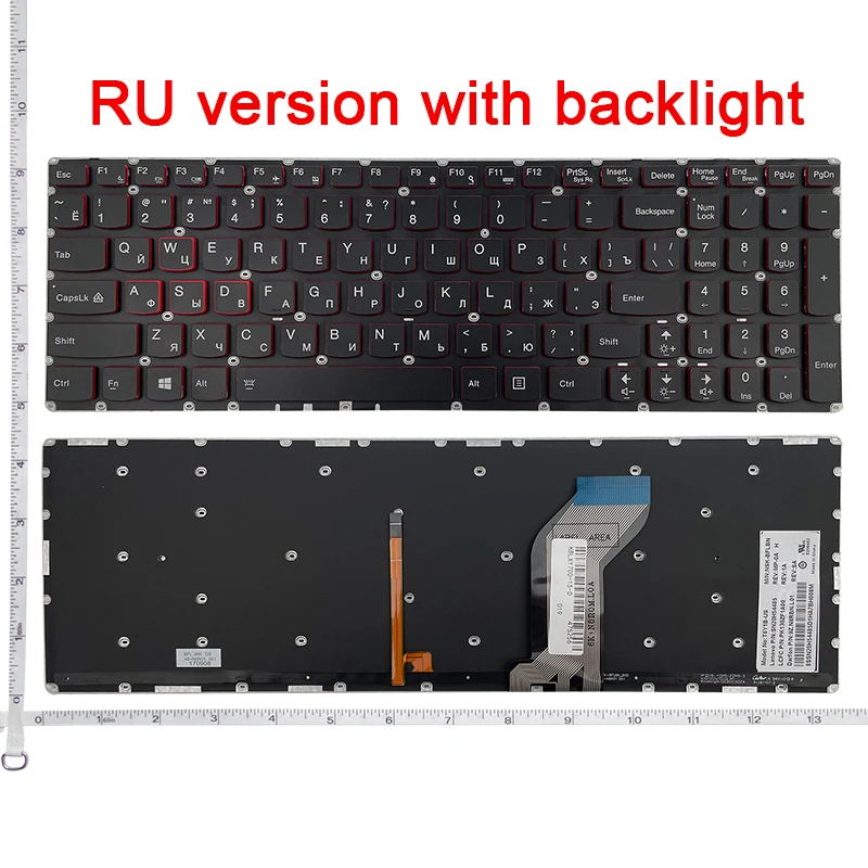 Eua Reino Unido ru Novo para Lenovo Ideapad Y700 Y70015 Y700-15isk Y700-15acz Y700-17isk Y700-15ise Inglês Teclado Retroiluminado Sn20h54489 - Imagem 6