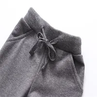 Jumping Meters Dark Grey 2-7T Children's Solid Boys Sweatpants Drawstring Autumn Spring Boys Girls Trousers Pants Baby Clothes 6