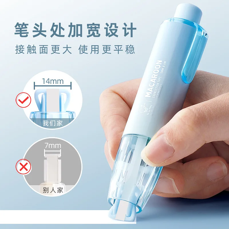 1Pc Kawaii Press Correction Tape Replaceable Refills White Out Corrector Band Student Stationery School Supplies correction tape,correction belt,correction strap,correction supplies