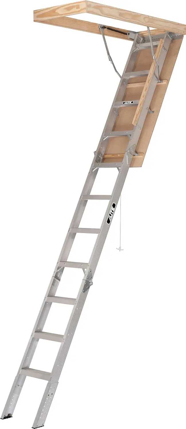 

Aluminum Attic Ladder, 375-pound Capacity, 22 1/2" x 54", Type IAA, AA2211, Natural