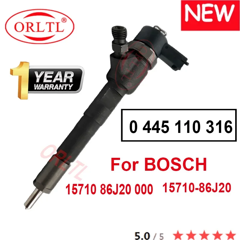 

NEW 0445110316 Common Rail 0 445 110 316 Diesel Fuel Injector OE 15710 86J20 000 15710-86J20 For Diesel Engine