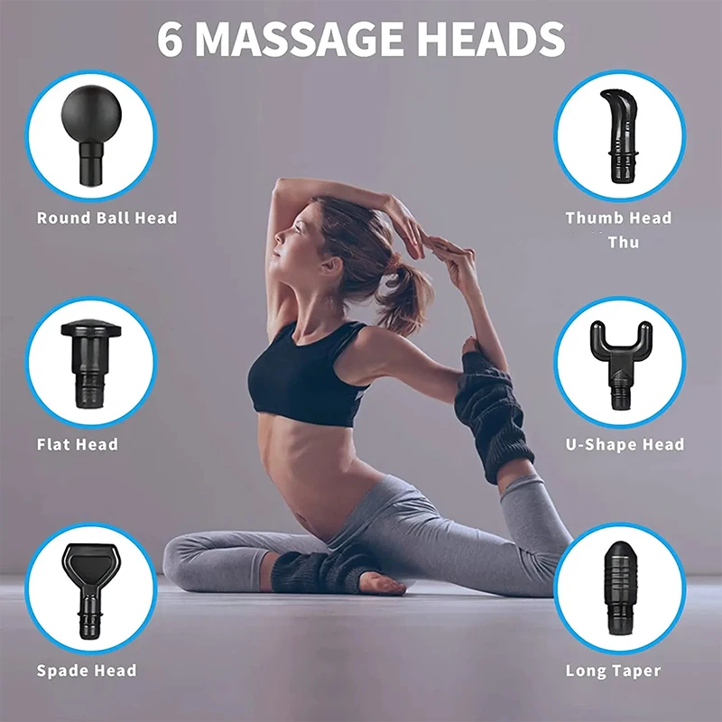 Fascial Waist and Back Massager High-Frequency Vibration Muscle Relaxation Electric Shoulder Massage Gun_voghion.com