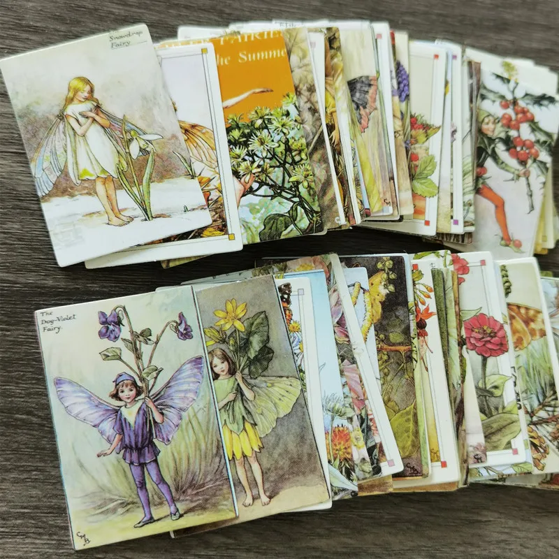 

100pcs Vintage Flower Fairy Angel letter Material Paper Printing Retro Memo Pads Card Notes Scrapbooking Diary Journals DIY