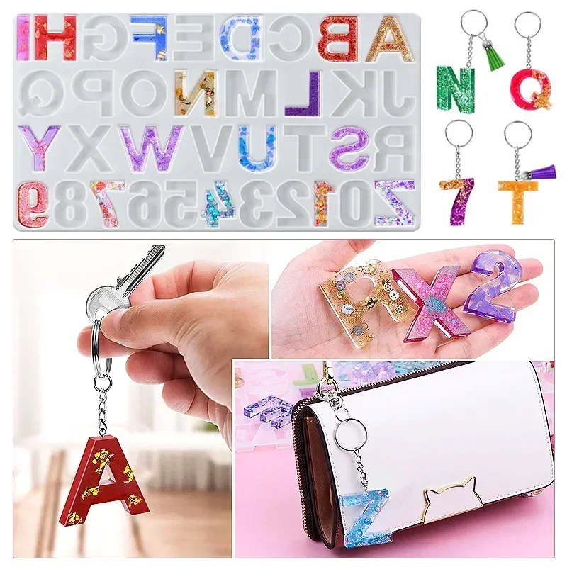 10/16CM 26 Letter Molds Big Size 10CM Alphabet Resin Pendant Craft