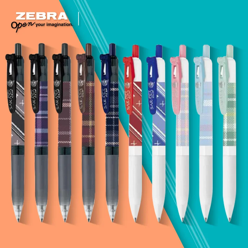 1Pc Japan ZebraJJ15 Grid Handle Limited Neutral Pen Black Ink/color Ink 0.5mm Butterfly Clip Student Supplies |