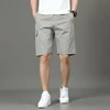 Summer new men's work shorts pocket zip trend versatile casual trousers five work trousers 5
