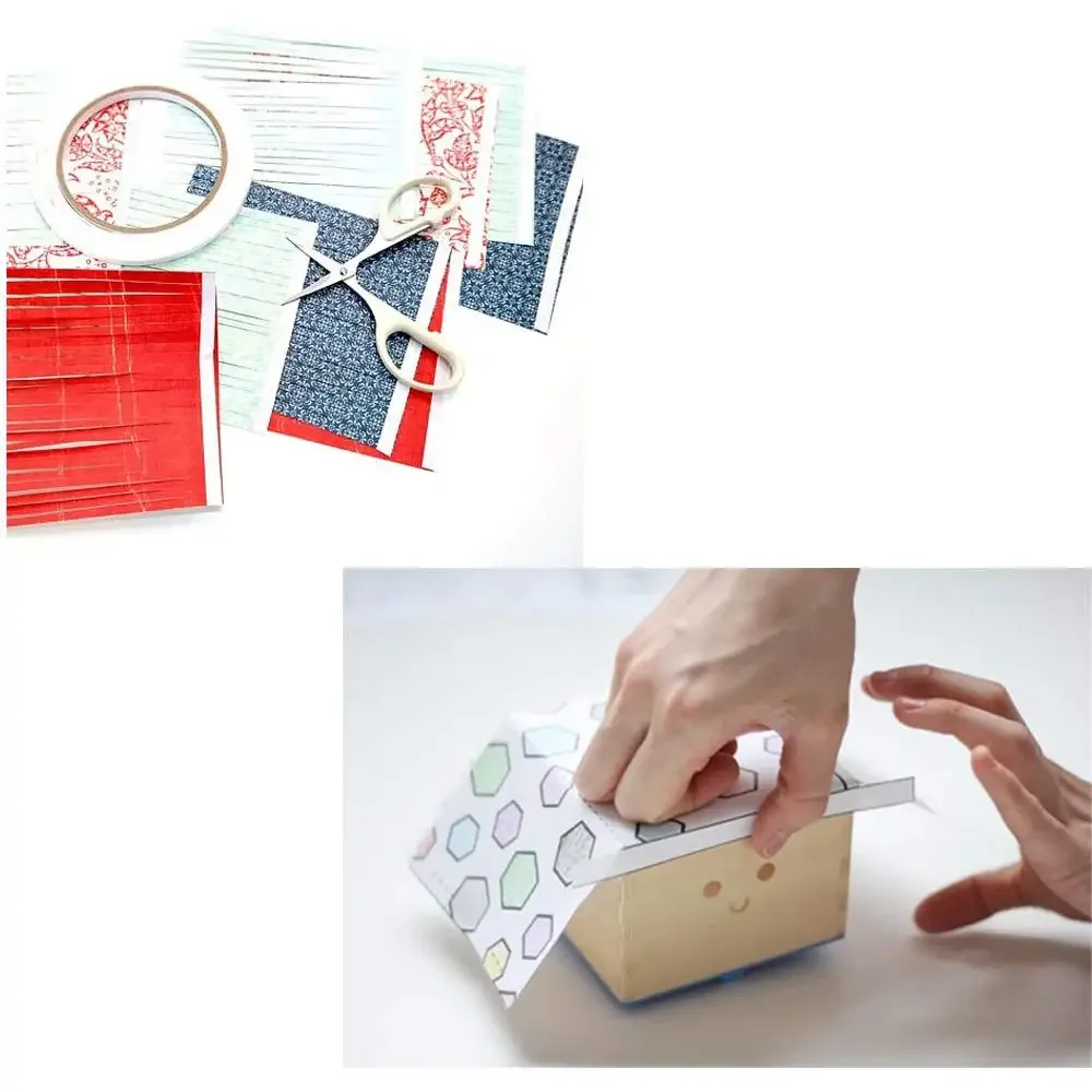 2pcs 공예 사진을위한 양면 접착 스티커 테이프 Scrapbooking 카드 선물 포장 스탬프 만들기 DIY 예술 가정 용품