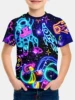 T-shirty Korean Children's Clothes 2024 Kids Neon Colorful Light Spring Clothes Children's Boy's Clothing Tops T-shirt for a Boy 1