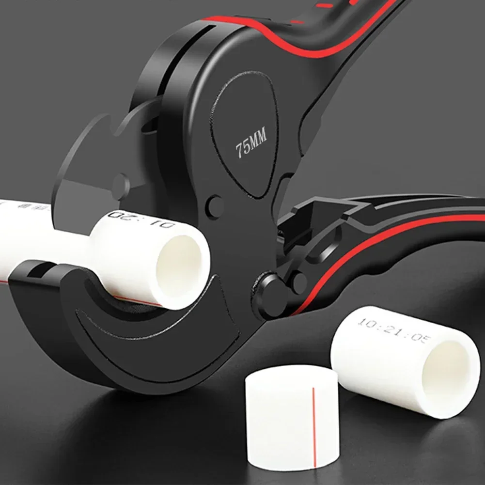 Pipe Cutter 32-75MM Pipe Cutting Scissors Ratchet Cutter Tube Hose Plastic Pipes PVC/PPR Plumbing Manual Cutters Hand Tools 4