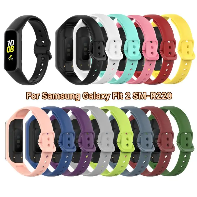 

Для Samsung Galaxy Fit 2 SM-R220 силиконовый ремешок сменный Браслет мягкий ремешок аксессуары для Galaxy Fit2 SM-R220