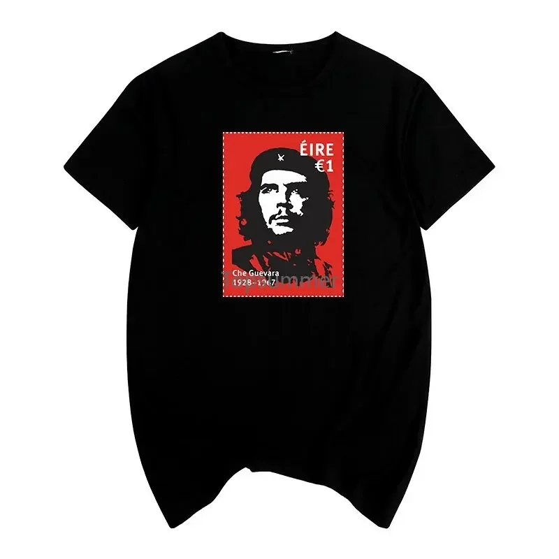 

Che Guevara Stamp Retro Summer Print T-Shirt Cotton Men T Shirt New Women Tee