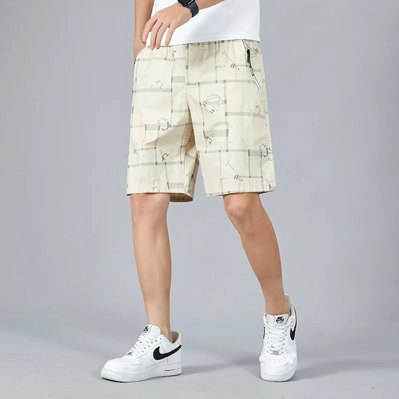 

Шорты-карго мужские хлопковые, повседневные свободные короткие штаны, модная камуфляжная пляжная одежда с принтом, лето