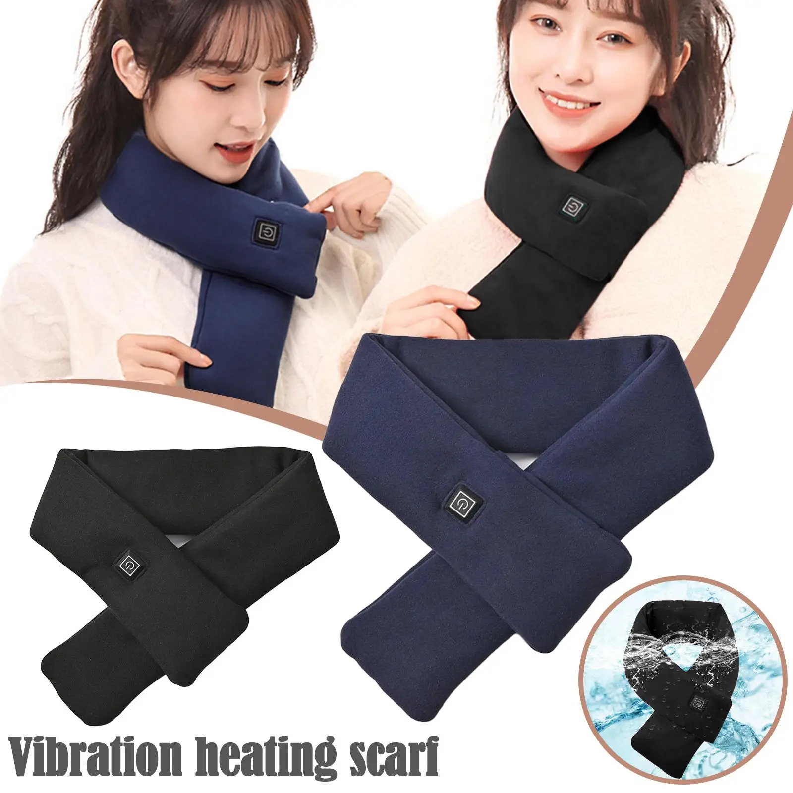 

Outdoor Electric Heating Scarf Heating Pads Three Gear Regulation USB Rechargeable Heating Thermal Shawl Neck Brace Warm Bib