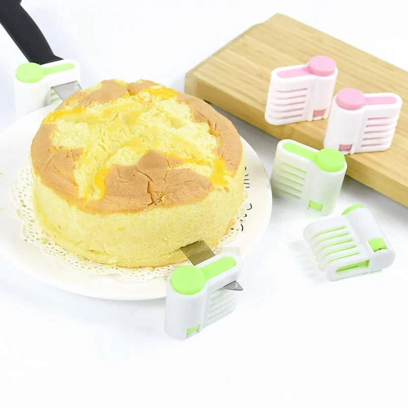 Description Picture 6 of item2pcs/set 5 Layers Cake Slicer Adjustable DIY Bread Knife Splitter Toast Slicer Fixator Cutting Leveler For Kichen Bakeware Tool