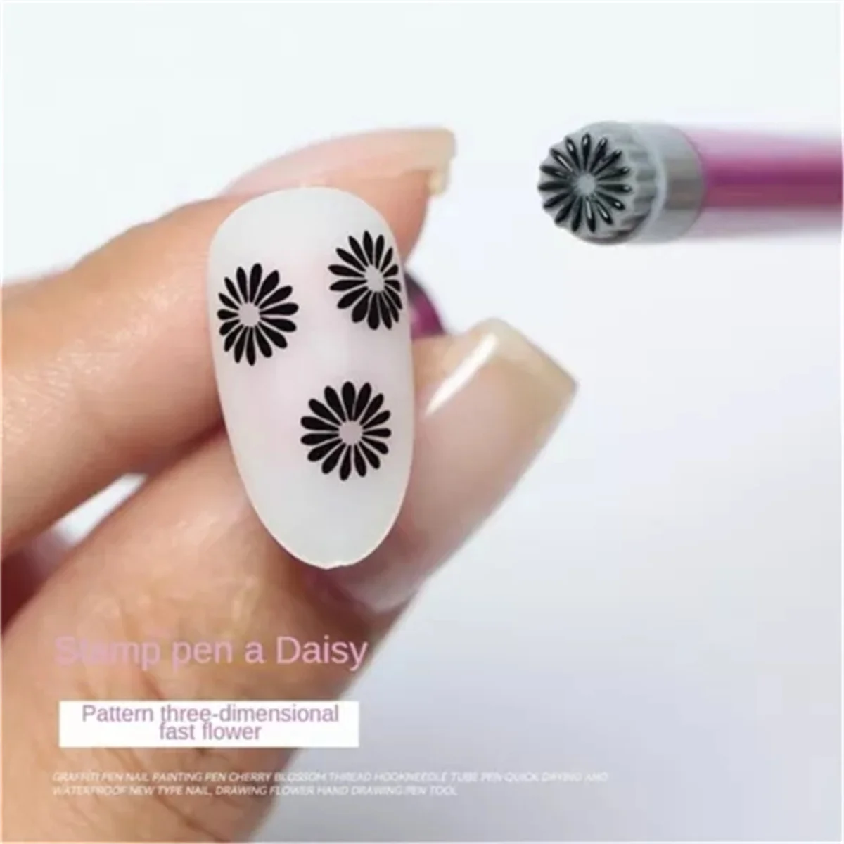 6/10pcs Nail Transfer Pen Multi functional Tool Graffiti Pointillism Printing Silicone Seal Pen DIY Nail Art Creation Decoration 4