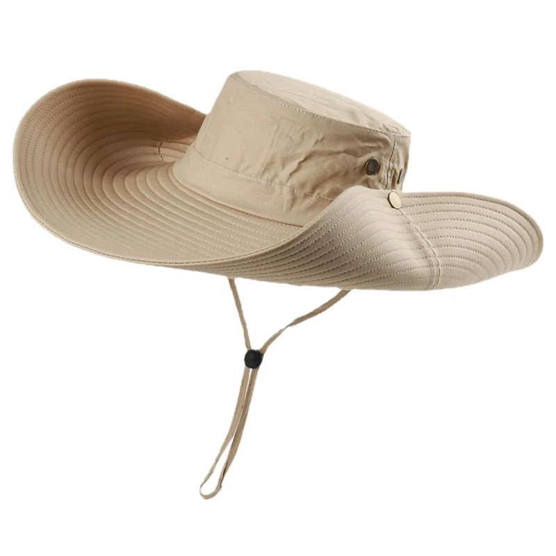 16CM Big Wide Brim Summer Fisherman Hat Fashion Solid Sombreros De Outdoor Hiking Beach Hats Mesh Breathable Anti UV Sun Hat sun hat sun protection hat fisherman hat