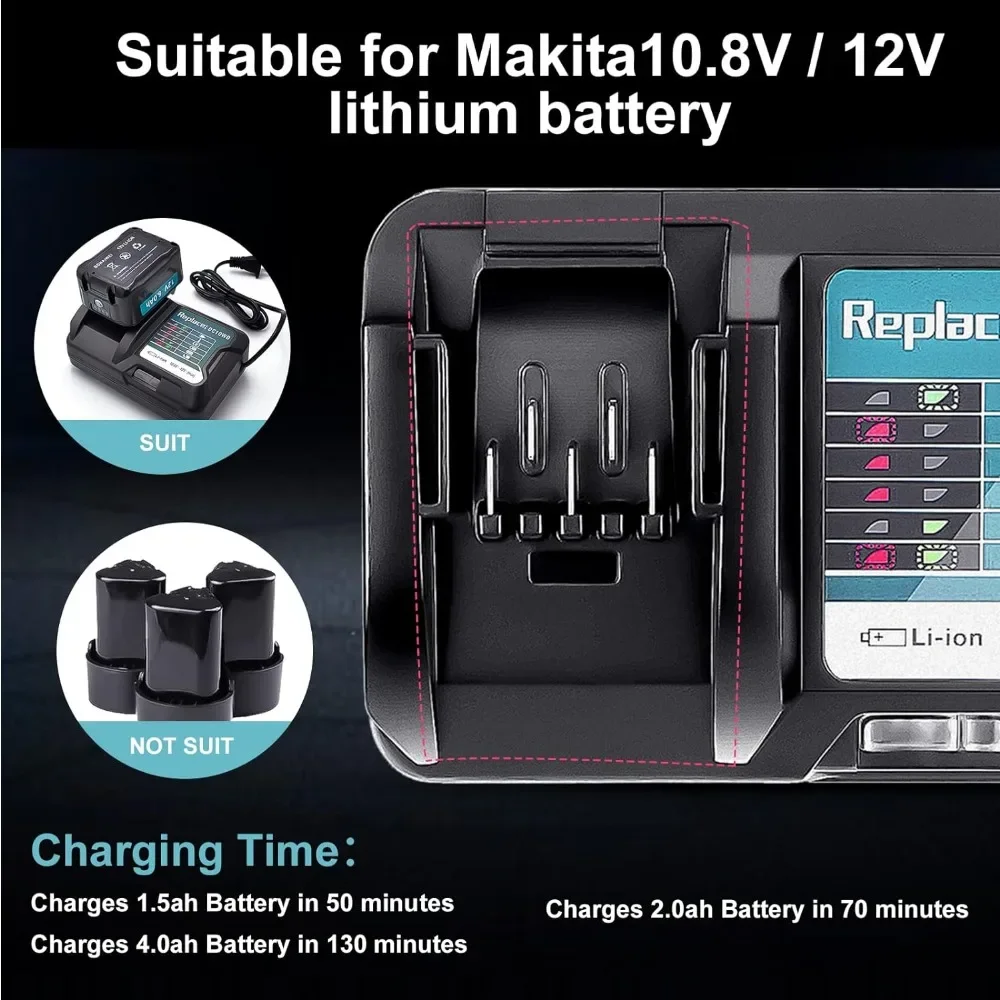 DC10WD BL1015 Battery Charger Replace for 10.8V 12V BL1016 BL1021B BL1041B FD05