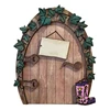 Dollhouse Mini Home Decorations Wood Fairy Elf Door Fairy Tale Gate Door Decoration Craft Ornaments Garden Courtyard Decoration 6