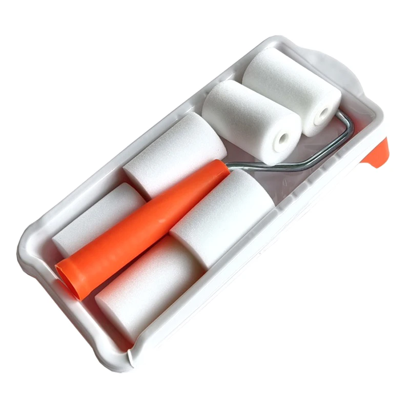 2 Inch Small Paint Roller Kit High-Density Foam Paint Roller Paint Tray Liner For Wall Painting Tools