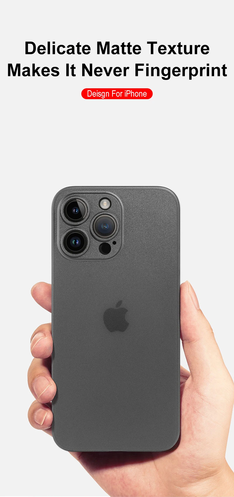 0,3 mm ultradünne, matte Hülle für iPhone 16 15 14 13 12 mini 11 Pro XS Max X XR 7 8 Plus SE, durchscheinende, harte, mattierte Schutzhülle – Detail 5