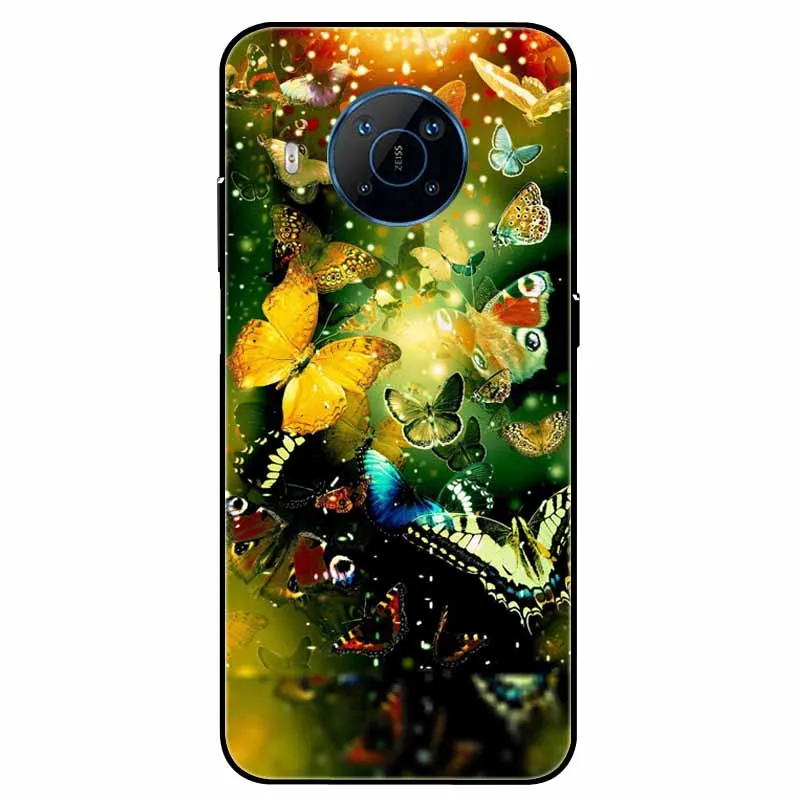 Soft TPU Painted Cat Lion Back Cover - Protective Silicone Case