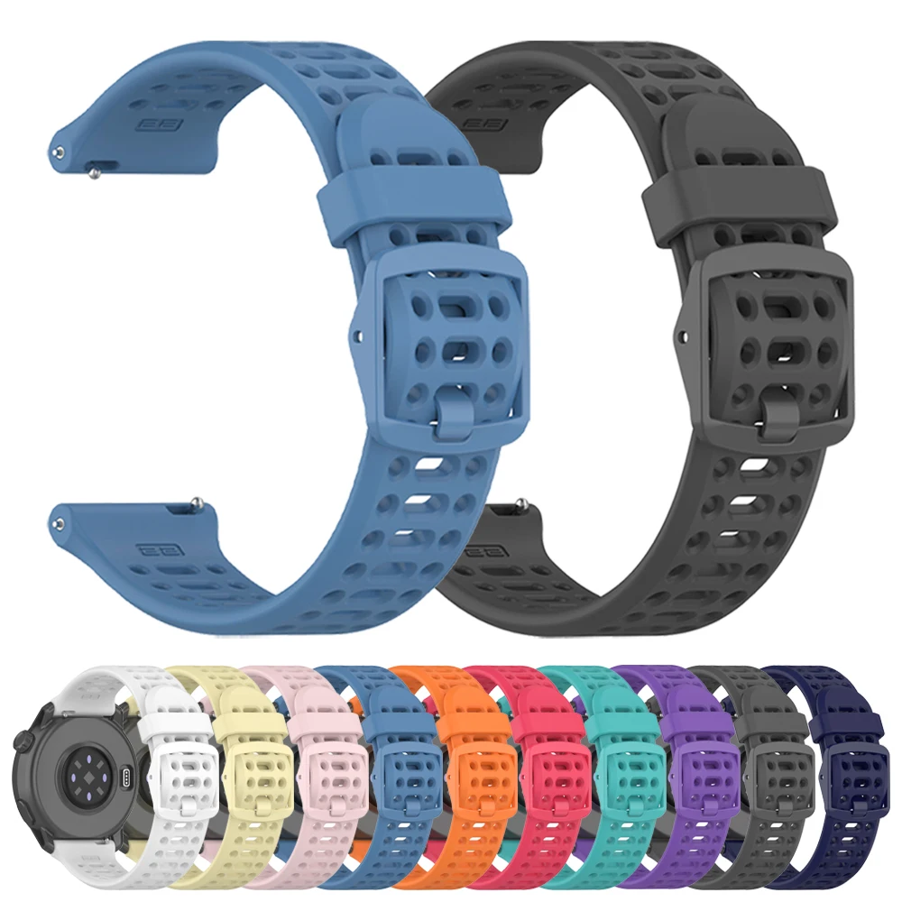 Premium 22mm Silicone Sport Watch Strap - Enhanced Comfort & Durability