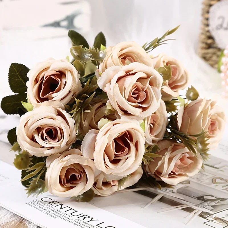 Elegant Silk Rose Bouquet for Weddings and Home Decor