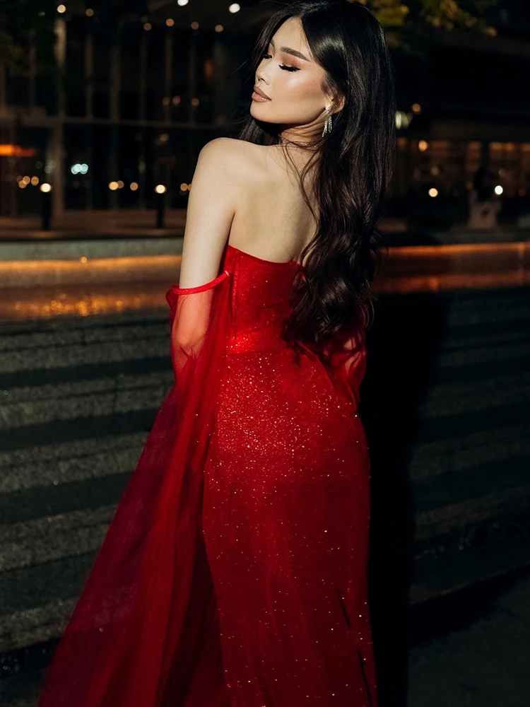 Nibber Slash Neck Dress Women Sequin Fashion Classic Mesh Patchwork Elegant Birthday Party Banquet Gown Christmas Chic Vestidos