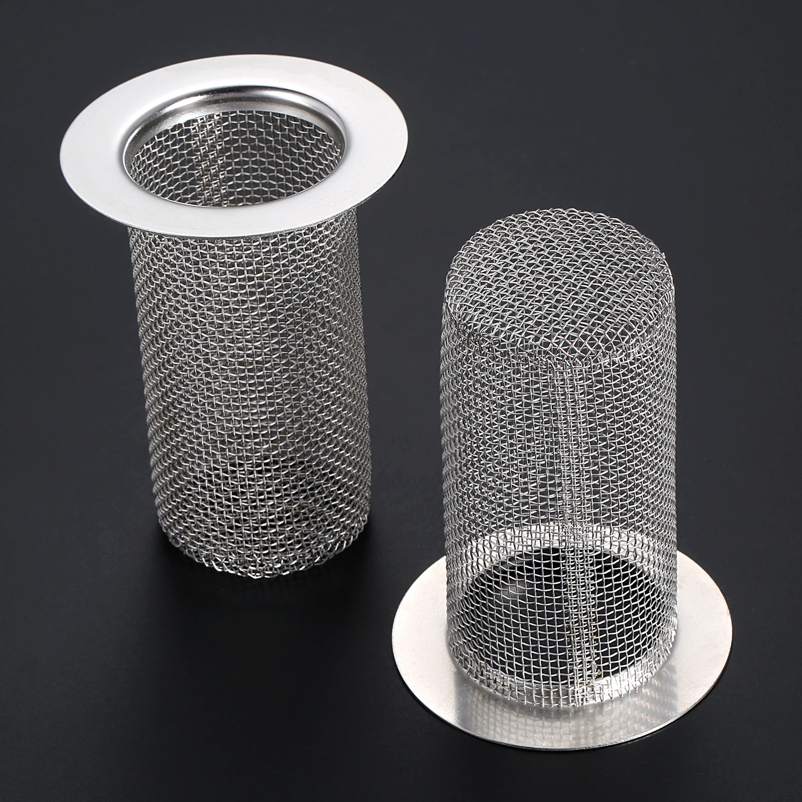 2pcs Floor Drain Filter Stainless Steel Mesh Basket Anti-hair Anti-clog 28-80mm 1"-3" Kitchen Bathroom Anti-rat/mosquito Stopper 5
