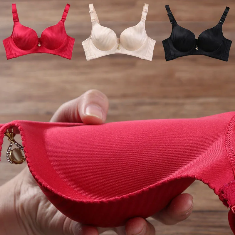 2023 New Bra Girl's Thickened Steamed Bread Cup 8cm Adjustable Underwear  No Mark  No Steel Ring  Breast Bras Lingerie girl beauty house no steel ring triangle cup sexy thin bra set beautiful breast strap underwear small chest bra