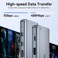 MOKiN 14 in 1 Docking Station Dual Monitor,USB C HUB with 4K60Hz HDMI,VGA,DP,RJ45 1Gbps,4 USB Ports,SD/TF,Hub for HP Dell Lenovo - Image 3
