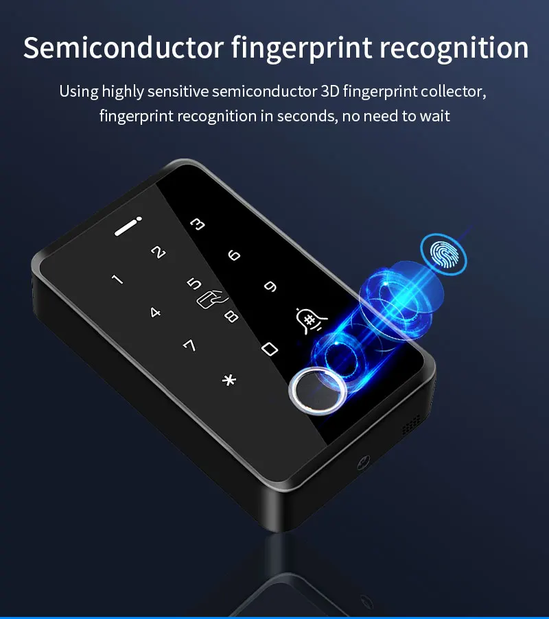 WiFi Tuya Fingerprint Access Controller Outdoor Waterproof Standalone RFID Keypa