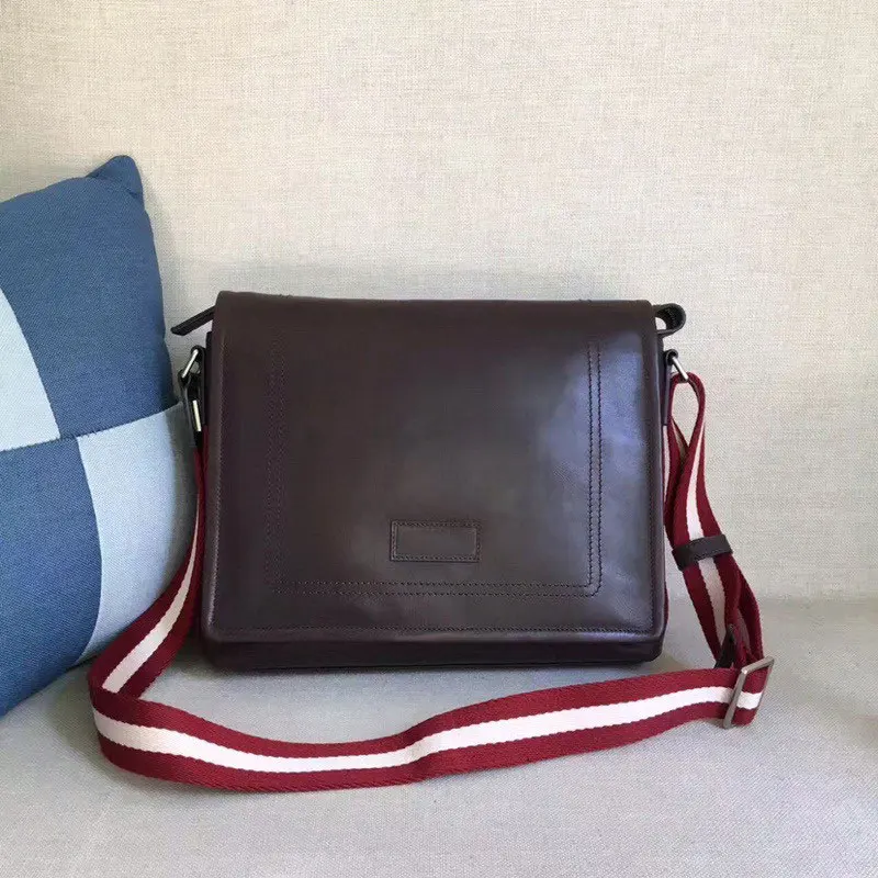 Luxury B Style Men's Bag Leather Men's Shoulder Bag Cowhide Crossbody Bag Flap Oil Wax Leather Messenger Bag Men's Upscale