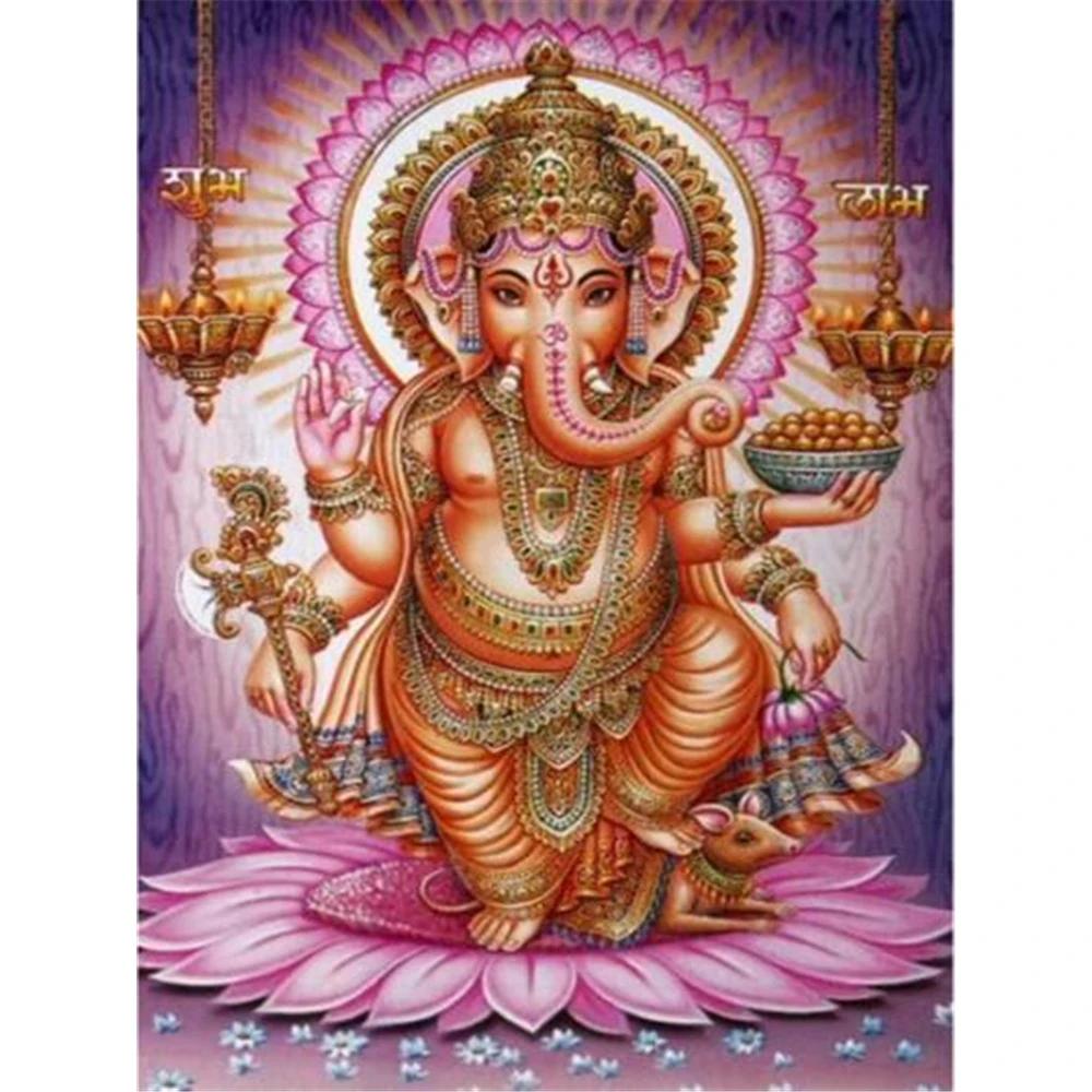 Buddha Indien Ganesha DIY Stickerei 11CT Kreuz Stich Kits Handwerk Hand Set Gedruckt Leinwand Baumwolle Faden Haus Großhandel