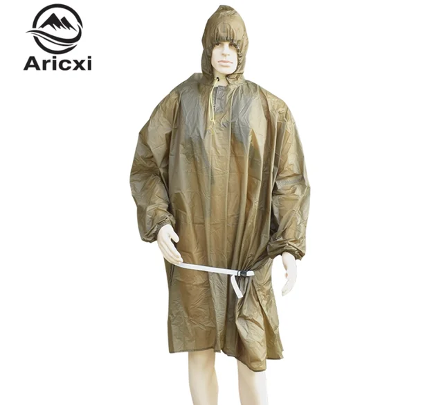 Hooded Rain Poncho with Pocket for Adults, Waterproof Lightweight Unisex Raincoat for Hiking, Camping Emergency 2