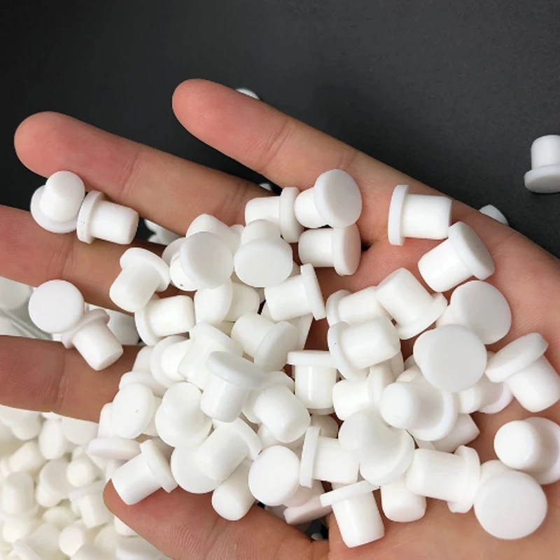 2mm-14mm White Silicone Rubber Hole Plugs Solid T Type High Temperature Seal Stopper Dustproof Plug 1/2/3/5/10/15/20 Pcs silicone rubber plugs rubber caps silicone rubber caps