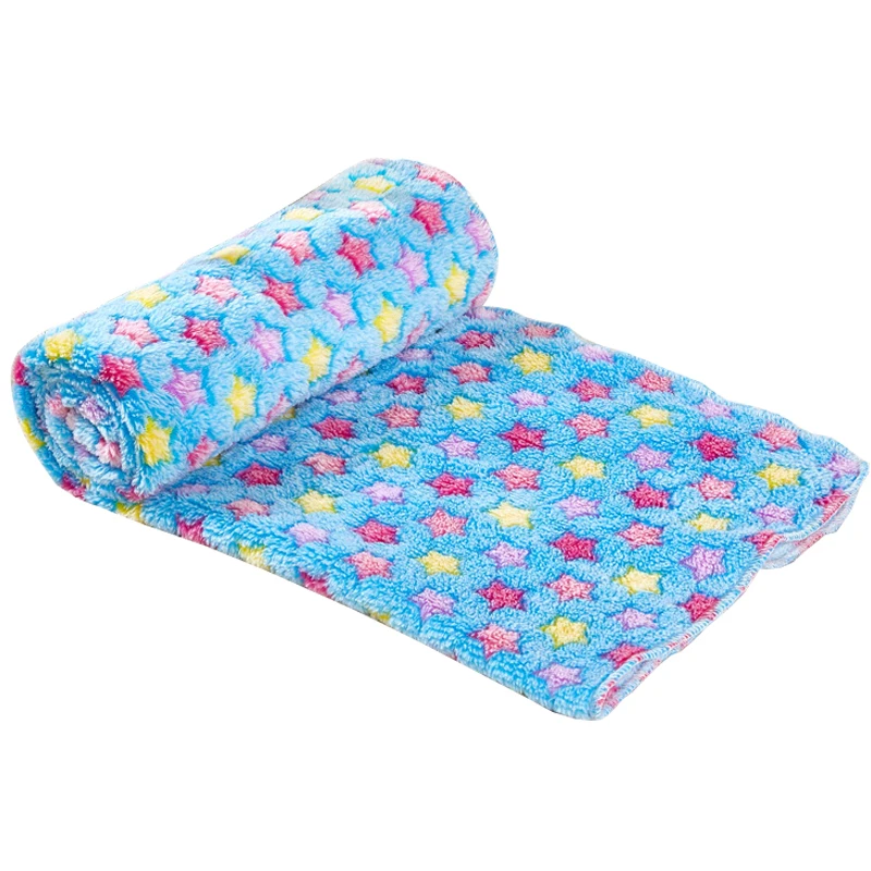 Pet Blanket Cute Star Print Pet Mat Soft and Fluffy Blankets for Puppy Comfortable Pet Blanket Dogs Cats Pet Supplies