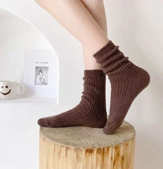 Description Picture 4 of itemThermal Wool Cashmere Long Sock for Women Homewear Sleeping Thicken Warm Crew Socks Women Socks Autumn Winter Calcetines Mujer