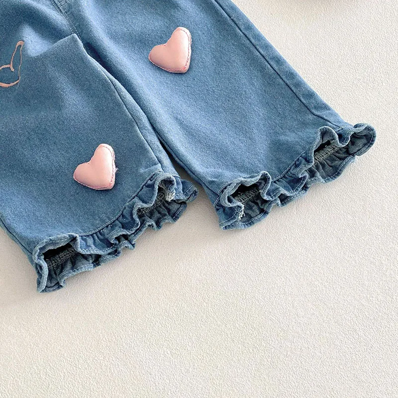 Cute Denim Blue Kids Jeans for Girls