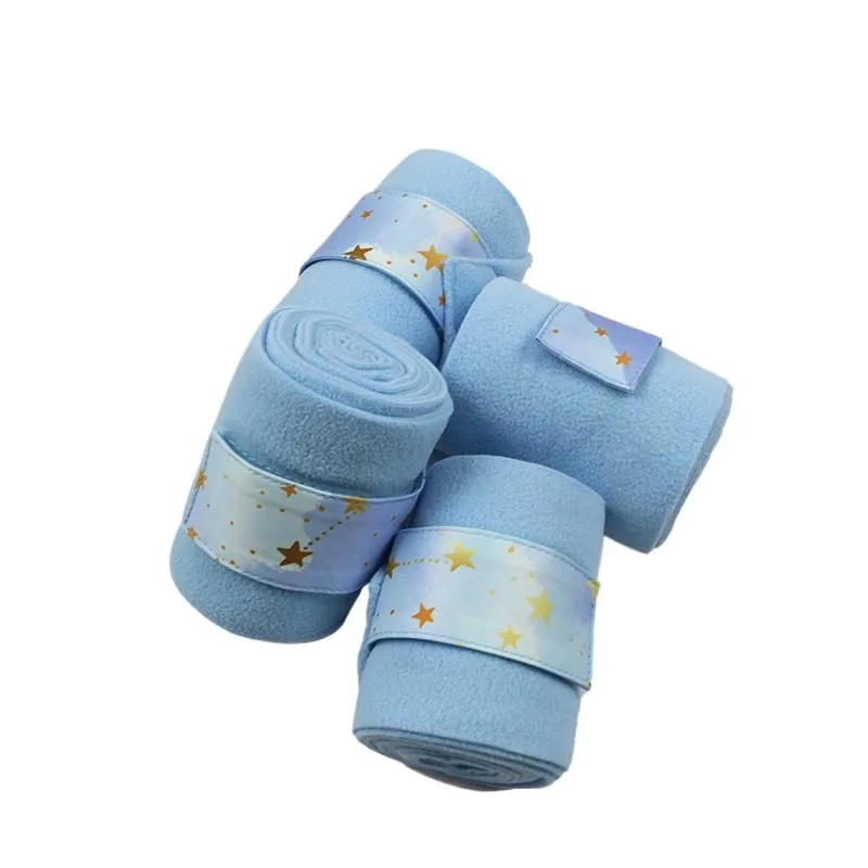 Harness Blue Starry Horse Sweat Mat Professional Equestrian Saddle Mat Horse Earmuffs Leggings