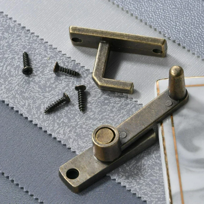 Bronze Sliding Window Door Lock Handle Metal Door Latch Guard Latch Bolt With Screws 1set Home Safety Chain Home Hardware door latch